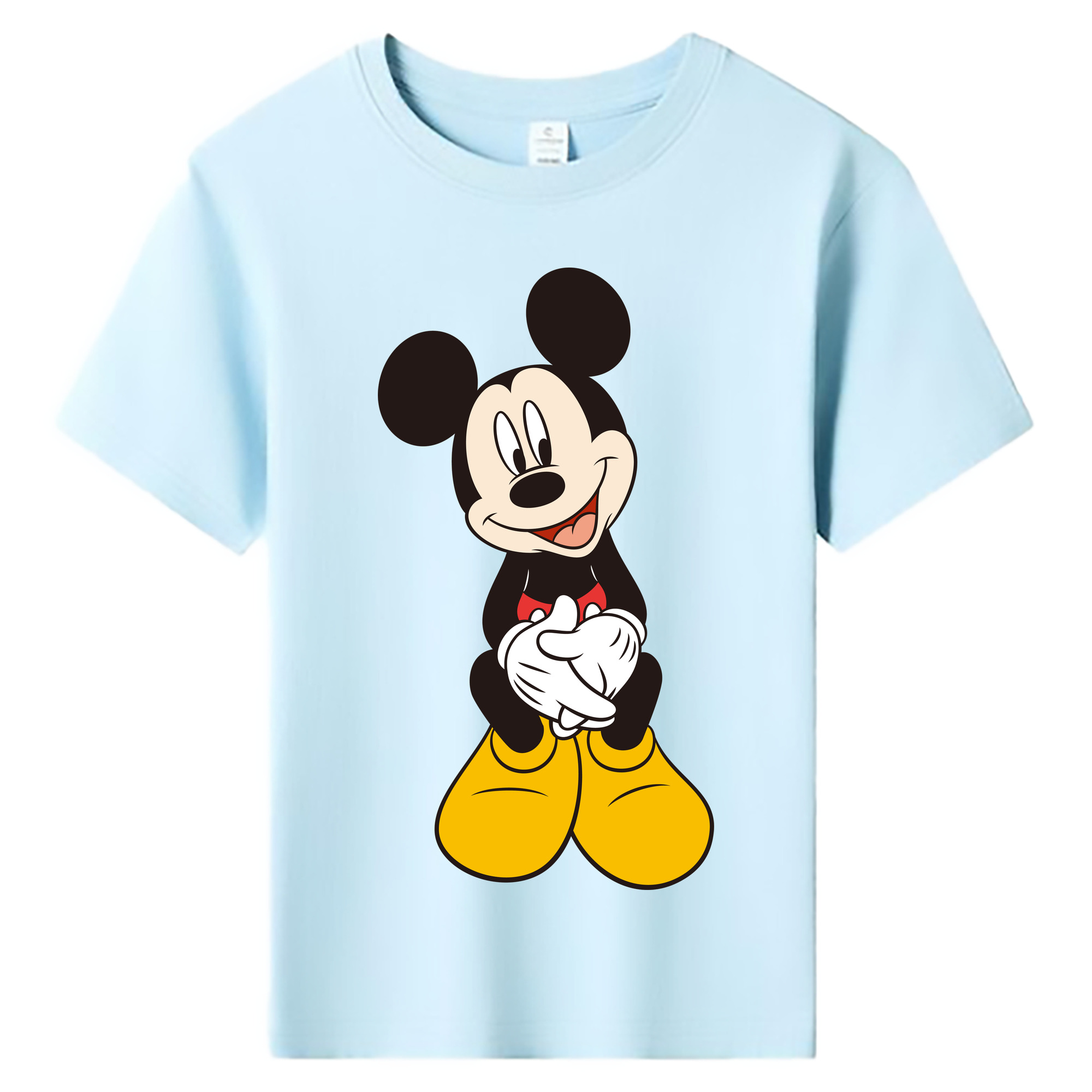 ミッキーマウス Mickey Mouse 綿100％キッズTシャツ（フロントプリント）